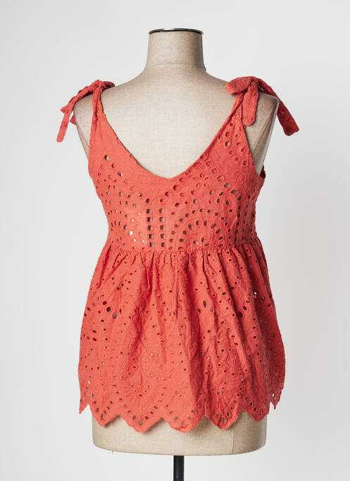 Top orange PEACE N'LOVE pour femme