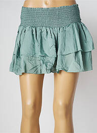 Jupe courte coupe évasée vert LARA-ETHNICS femme