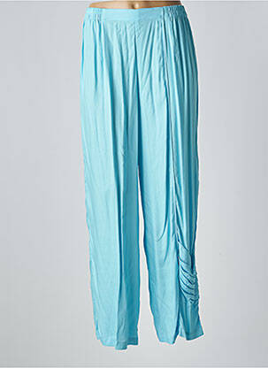 Pantalon droit taille haute taille haute bleu GARUDA GARUZO femme
