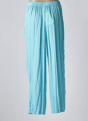 Pantalon droit taille haute taille haute bleu GARUDA GARUZO femme