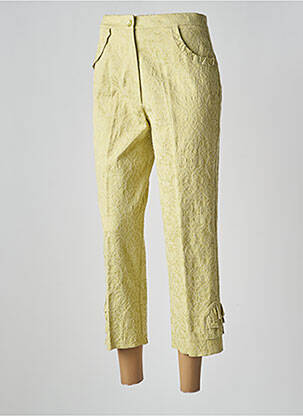 Pantalon 7/8 taille haute taille haute vert CHRISTINE LAURE femme