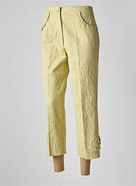 Pantalon 7/8 taille haute taille haute vert CHRISTINE LAURE femme