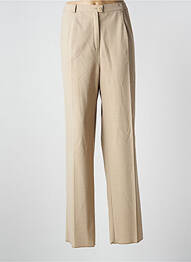 Pantalon droit taille haute taille haute beige KARTING femme
