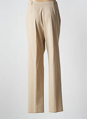 Pantalon droit taille haute taille haute beige KARTING femme