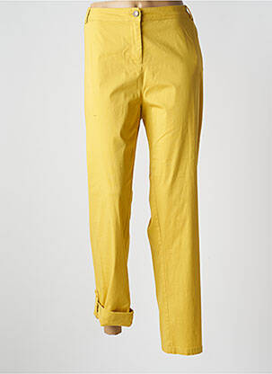Pantalon slim taille élastique taille normale jaune AGATHE & LOUISE femme