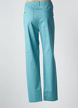 Pantalon slim tissage popeline taille normale bleu AGATHE & LOUISE femme