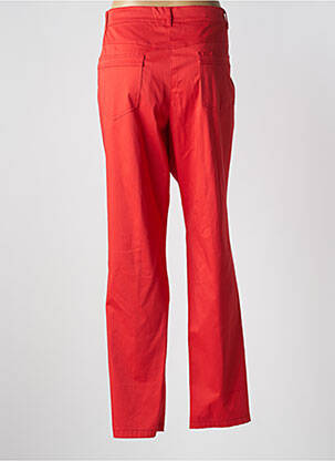 Pantalon slim tissage popeline taille normale rouge CONCEPT K femme