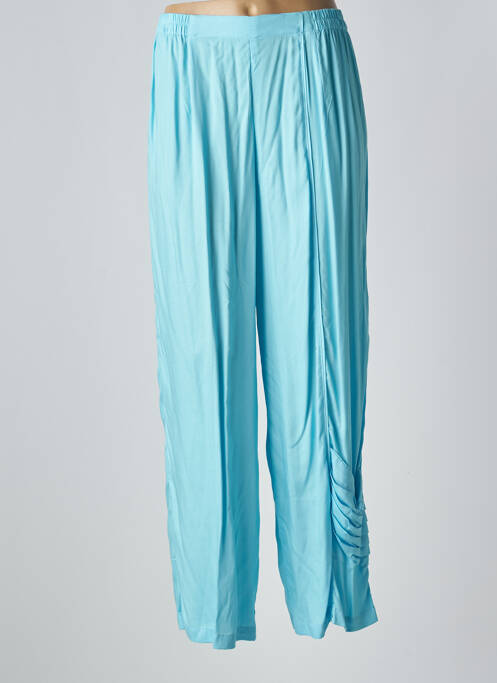 Pantalon droit taille haute taille haute bleu GARUDA GARUZO femme