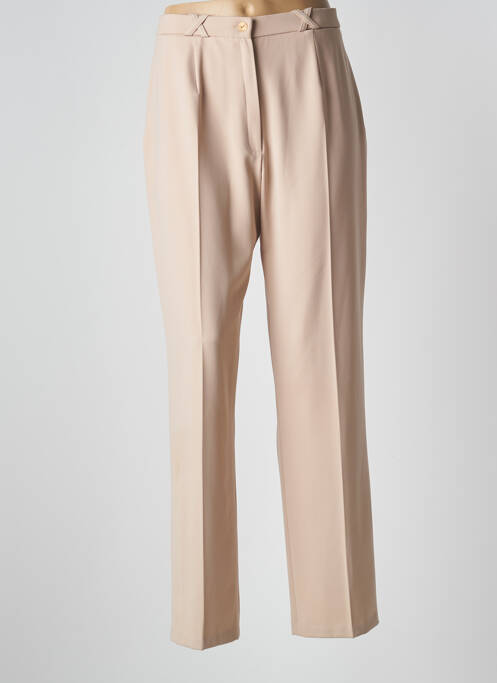 Pantalon droit beige CHRISTINE LAURE pour femme