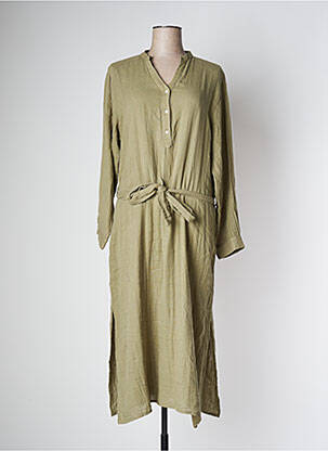 Robe longue manches longues manches longues vert JOON femme