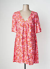 Robe courte coupe évasée manches courtes orange JOON femme