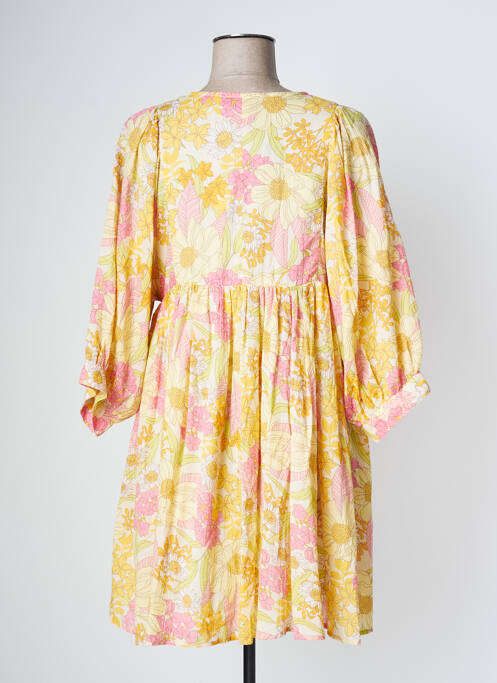 Robe mi-longue manches 3/4 manches 3/4 jaune JOON femme