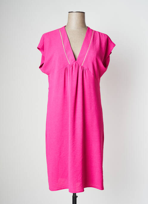 Robe mi-longue rose RUE DES ABBESSES pour femme