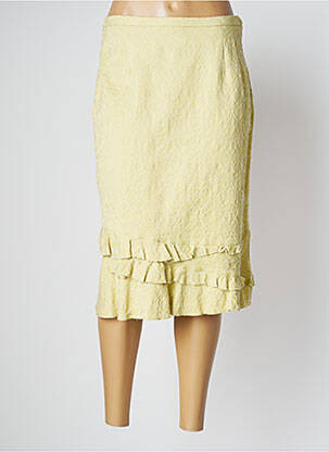 Jupe mi-longue taille à pinces vert CHRISTINE LAURE femme