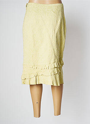 Jupe mi-longue taille à pinces vert CHRISTINE LAURE femme