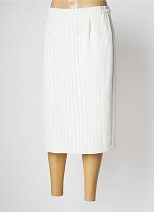 Jupe mi-longue taille à pinces beige KARTING femme