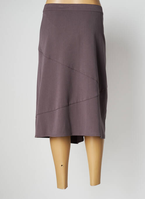 Jupe mi-longue marron LEWINGER pour femme