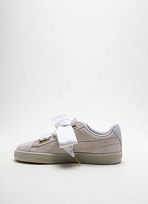 Baskets tissage satiné talon plat jusqu'à 3cm gris PUMA femme