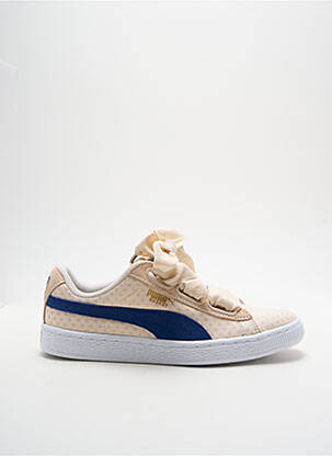 Baskets bout rond talon plat jusqu'à 3cm beige PUMA femme