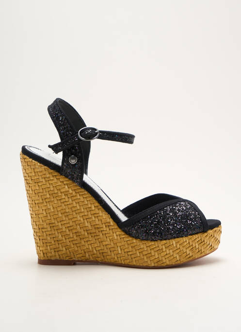 Espadrilles fermeture boucle(s) talon haut de 10cm et plus noir PEPE JEANS femme