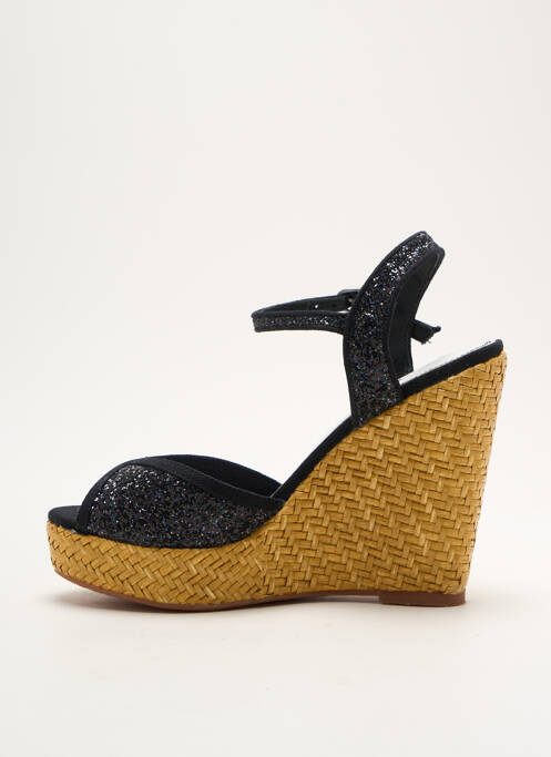 Espadrilles fermeture boucle(s) talon haut de 10cm et plus noir PEPE JEANS femme