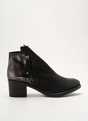 Bottines/boots matière lisse talon de 4 à 6cm noir MYMA femme