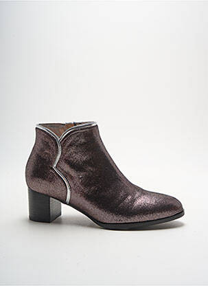 Bottines/boots fermeture zippée talon de 4 à 6cm marron MELLOW YELLOW femme