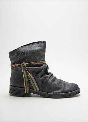 Bottines/boots matière lisse talon plat jusqu'à 3cm gris FELMINI femme