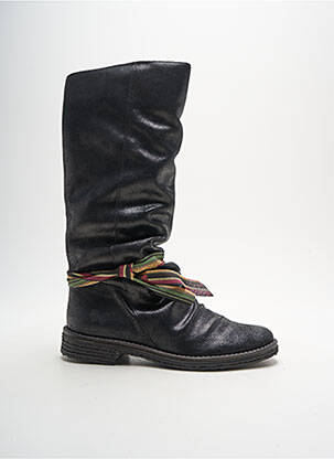 Bottes nubuck talon plat jusqu'à 3cm noir FELMINI femme