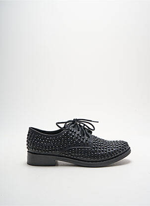 Derbies tissage satiné talon plat jusqu'à 3cm noir ASH femme