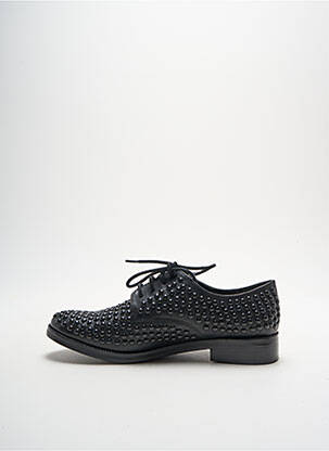 Derbies tissage satiné talon plat jusqu'à 3cm noir ASH femme