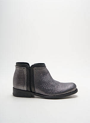 Bottines/boots fermeture zippée talon plat jusqu'à 3cm argent FELMINI femme