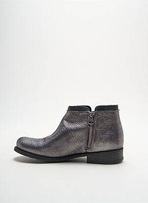 Bottines/boots fermeture zippée talon plat jusqu'à 3cm argent FELMINI femme