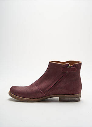 Bottines/boots tissage satiné talon plat jusqu'à 3cm violet SHWIK femme