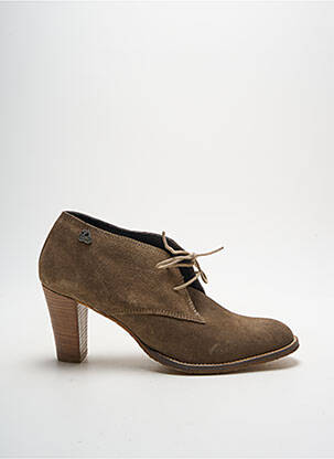 Bottines/boots cubain talon de 7 à 9cm vert LE TEMPS DES CERISES femme