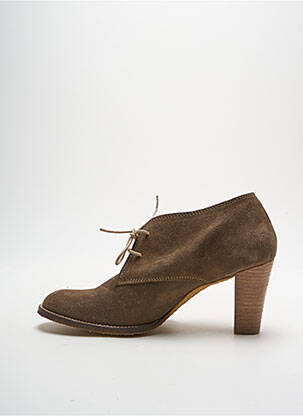 Bottines/boots cubain talon de 7 à 9cm vert LE TEMPS DES CERISES femme