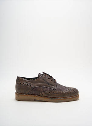 Derbies tissage satiné talon plat jusqu'à 3cm marron FELMINI femme
