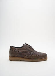 Derbies tissage satiné talon plat jusqu'à 3cm marron FELMINI femme