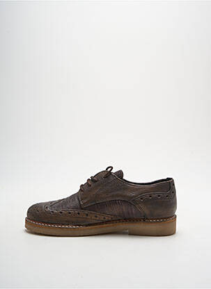 Derbies tissage satiné talon plat jusqu'à 3cm marron FELMINI femme
