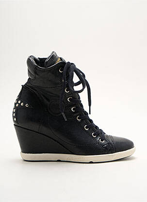 Baskets talon compensé talon de 4 à 6cm noir PATAUGAS femme