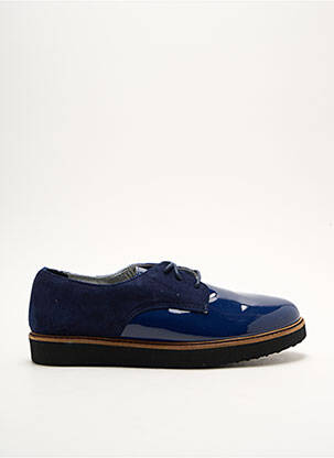 Derbies matière lisse talon plat jusqu'à 3cm bleu IPPON VINTAGE femme