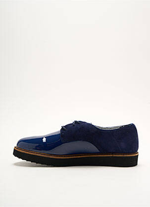 Derbies matière lisse talon plat jusqu'à 3cm bleu IPPON VINTAGE femme