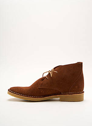 Derbies nubuck talon plat jusqu'à 3cm marron BENSIMON femme