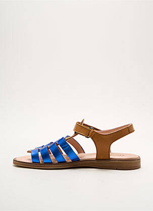 Sandales/nu pieds tissage métallisé bout ouvert bleu ACEBOS fille