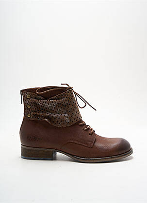 Bottines/boots matière lisse talon plat jusqu'à 3cm marron KICKERS femme