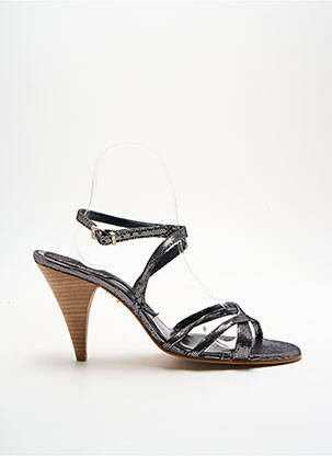 Sandales/nu pieds matière lisse talon de 4 à 6cm argent IPPON STYL femme