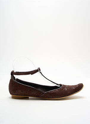 Ballerines impression talon plat jusqu'à 3cm marron IPPON STYL femme
