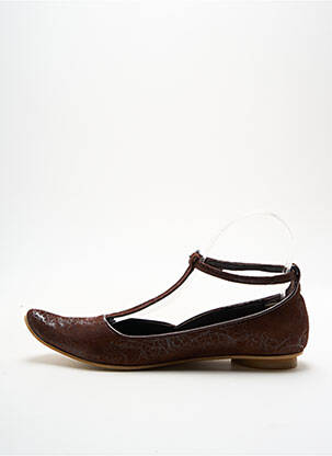 Ballerines impression talon plat jusqu'à 3cm marron IPPON STYL femme