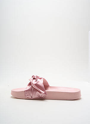Mules/sabots tissage satiné talon de 4 à 6cm rose PUMA femme