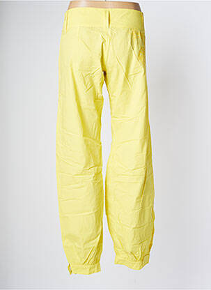 Pantalon droit tissage popeline taille normale jaune BE YOU K femme